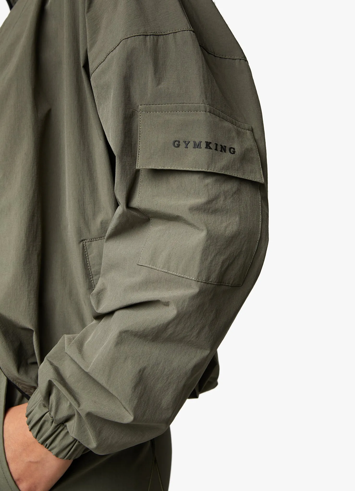 Gym King Utility Woven Jacket - Olive