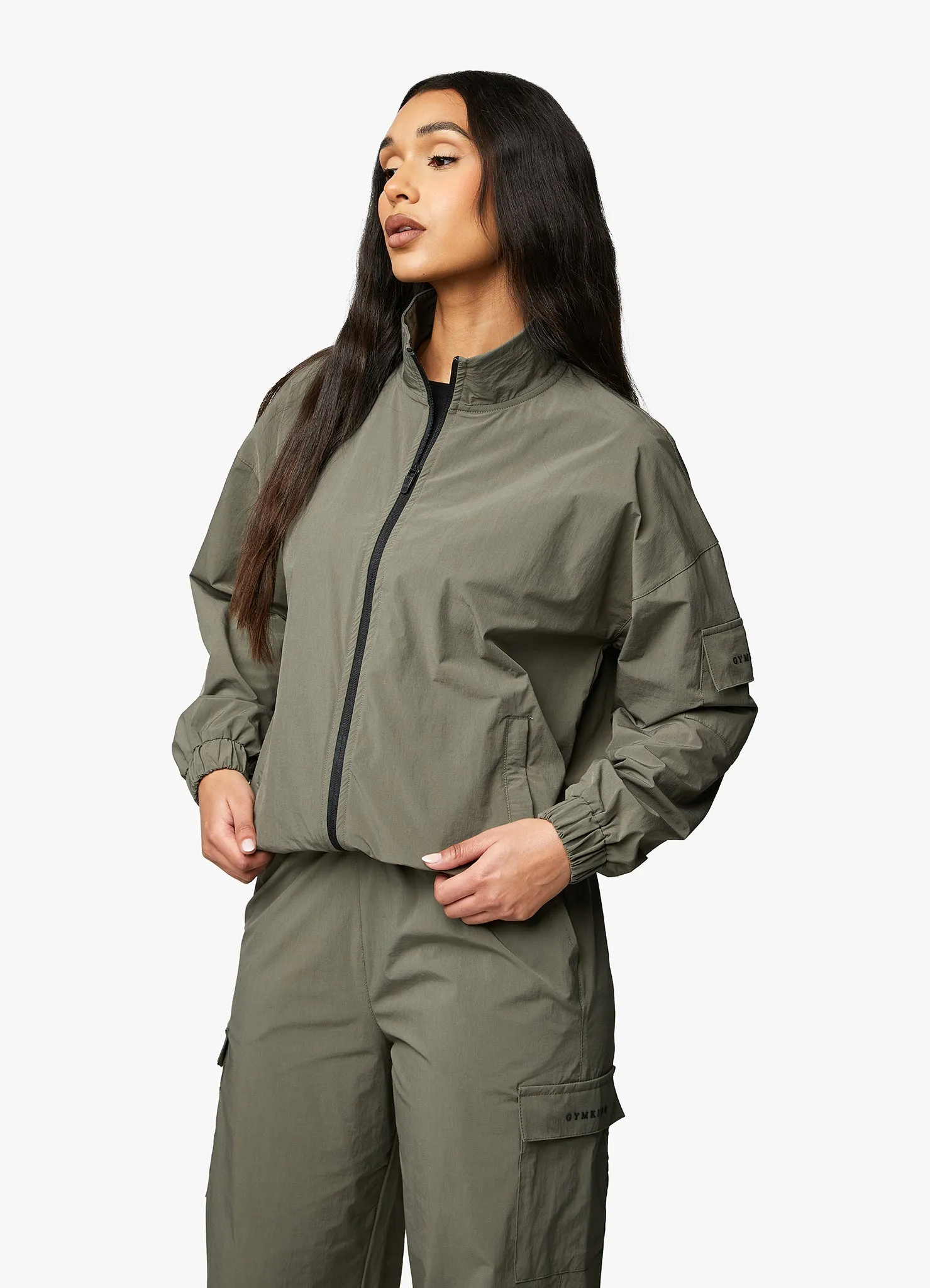 Gym King Utility Woven Jacket - Olive