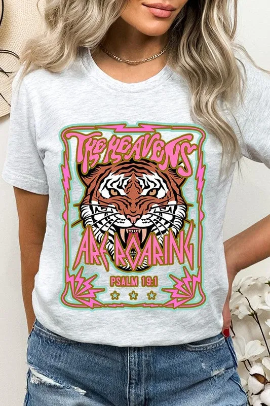 Heavens Roaring Tiger Psalm 19:1 Graphic T Shirts