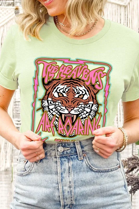 Heavens Roaring Tiger Psalm 19:1 Graphic T Shirts