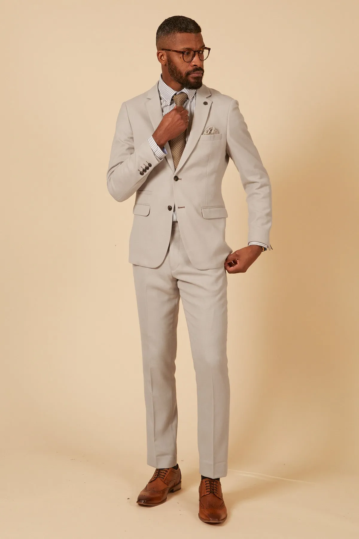 HM5 - Stone Tailored Two Piece Suit