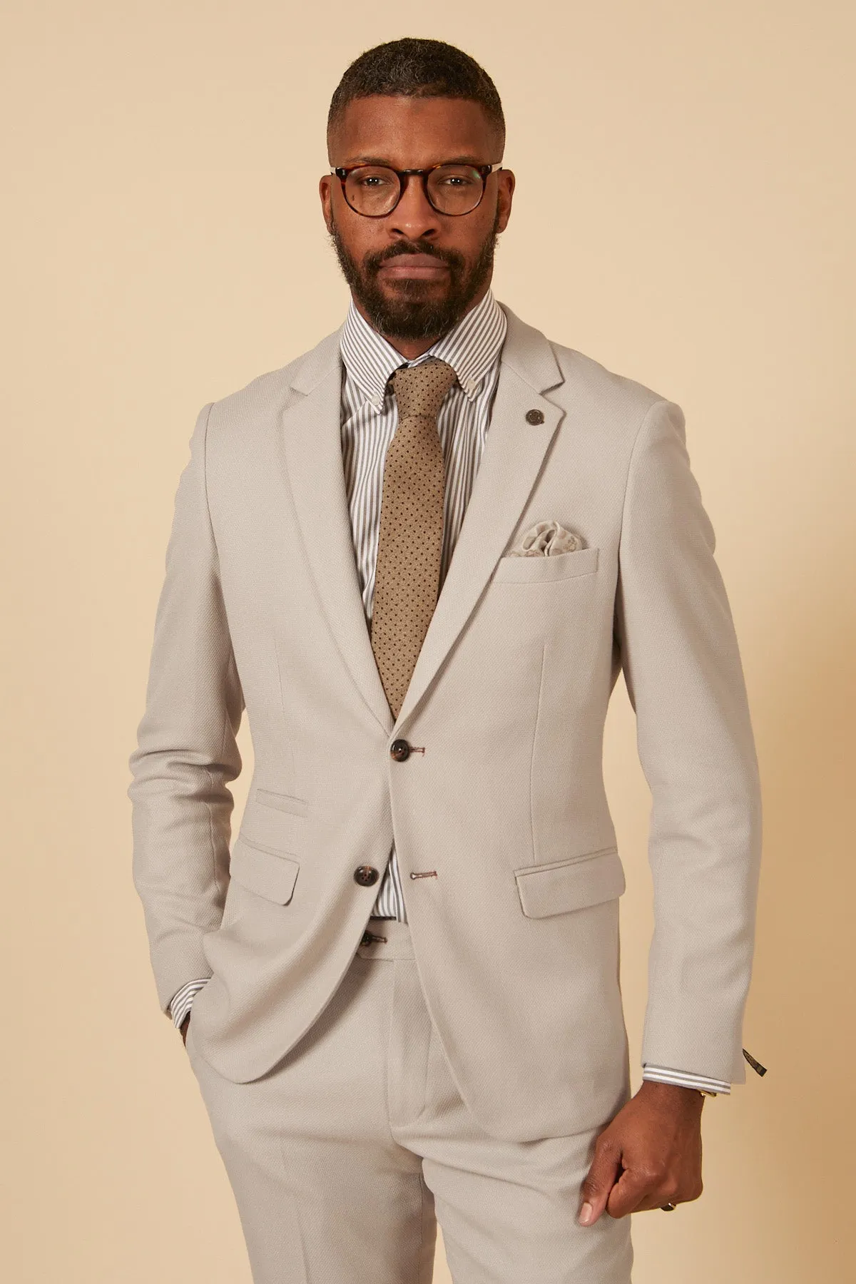 HM5 - Stone Tailored Two Piece Suit