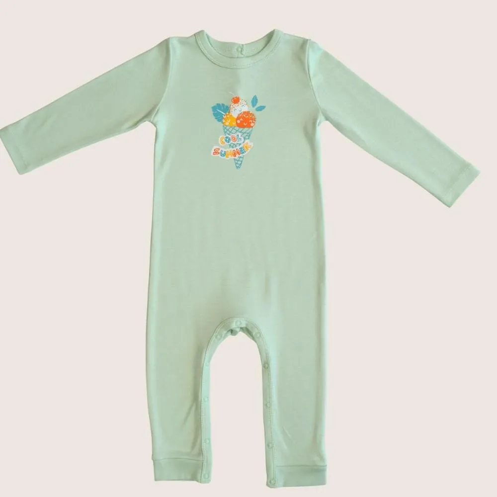 Icecream Organic Baby Sleepsuit