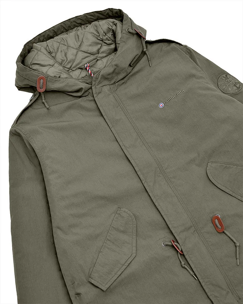 Lambretta Men's SS1400 M-51 Parka Coat Khaki Green