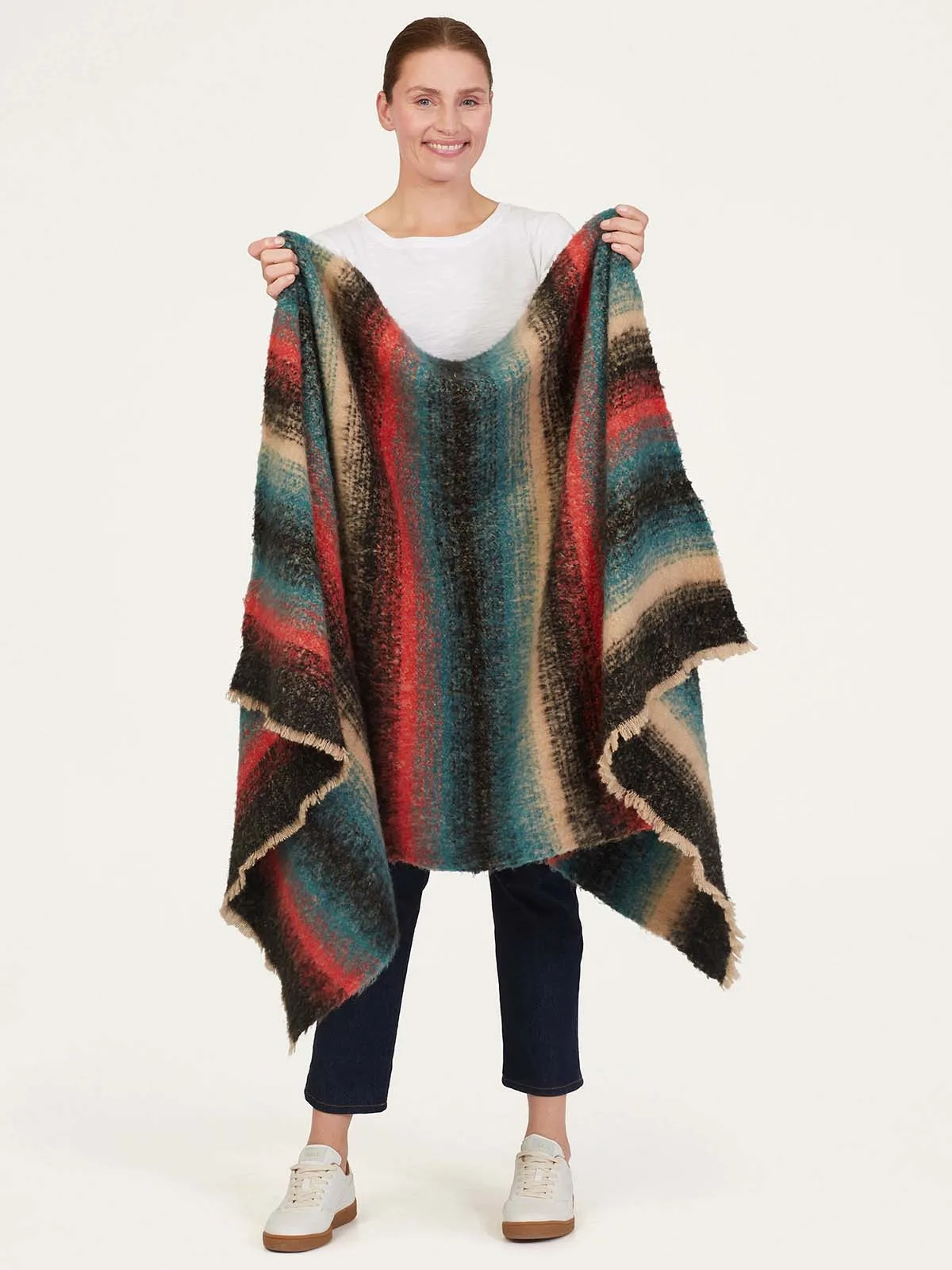 Lena Recycled Acrylic Blanket Scarf - Multi