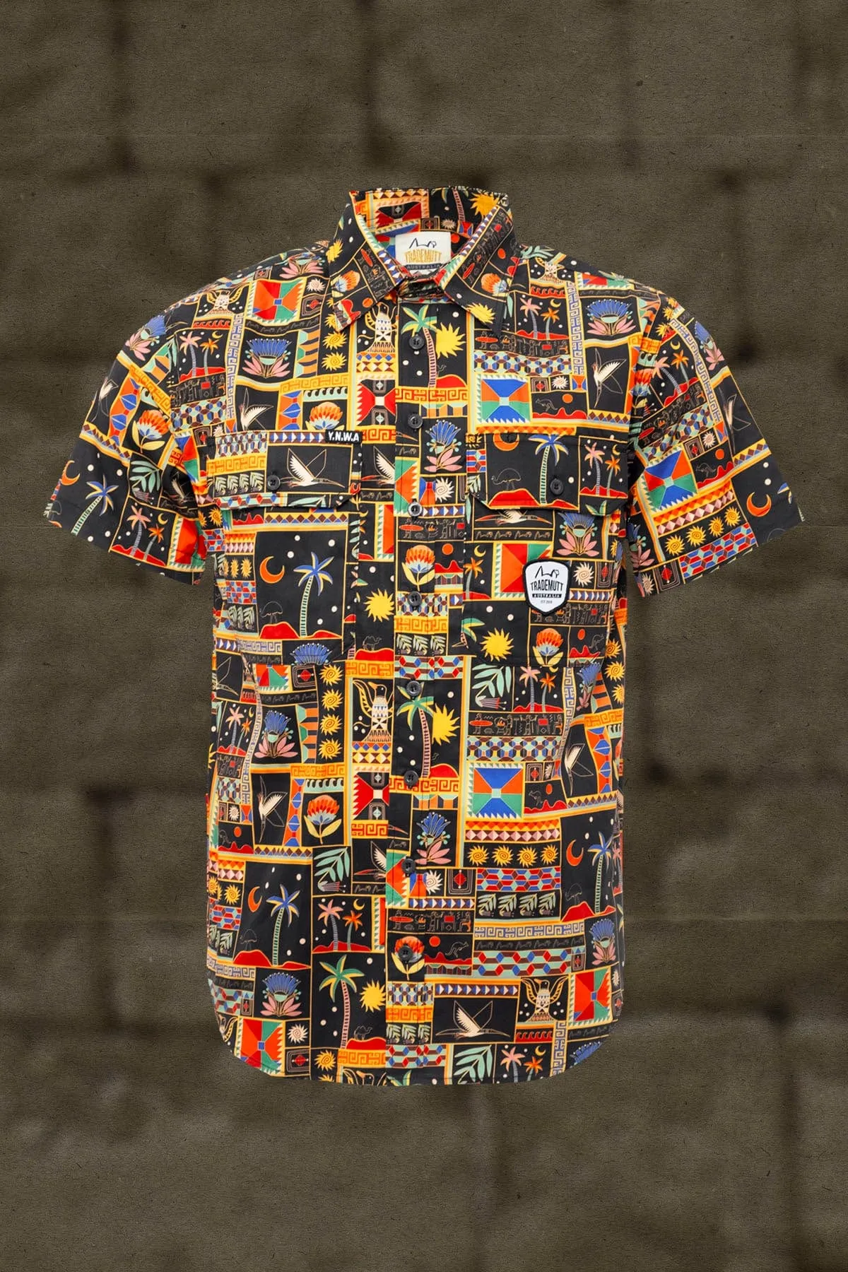 Optimized E-commerce Product Title: Durable Mens Pharaoh Dinkum Short Sleeve Workshirt