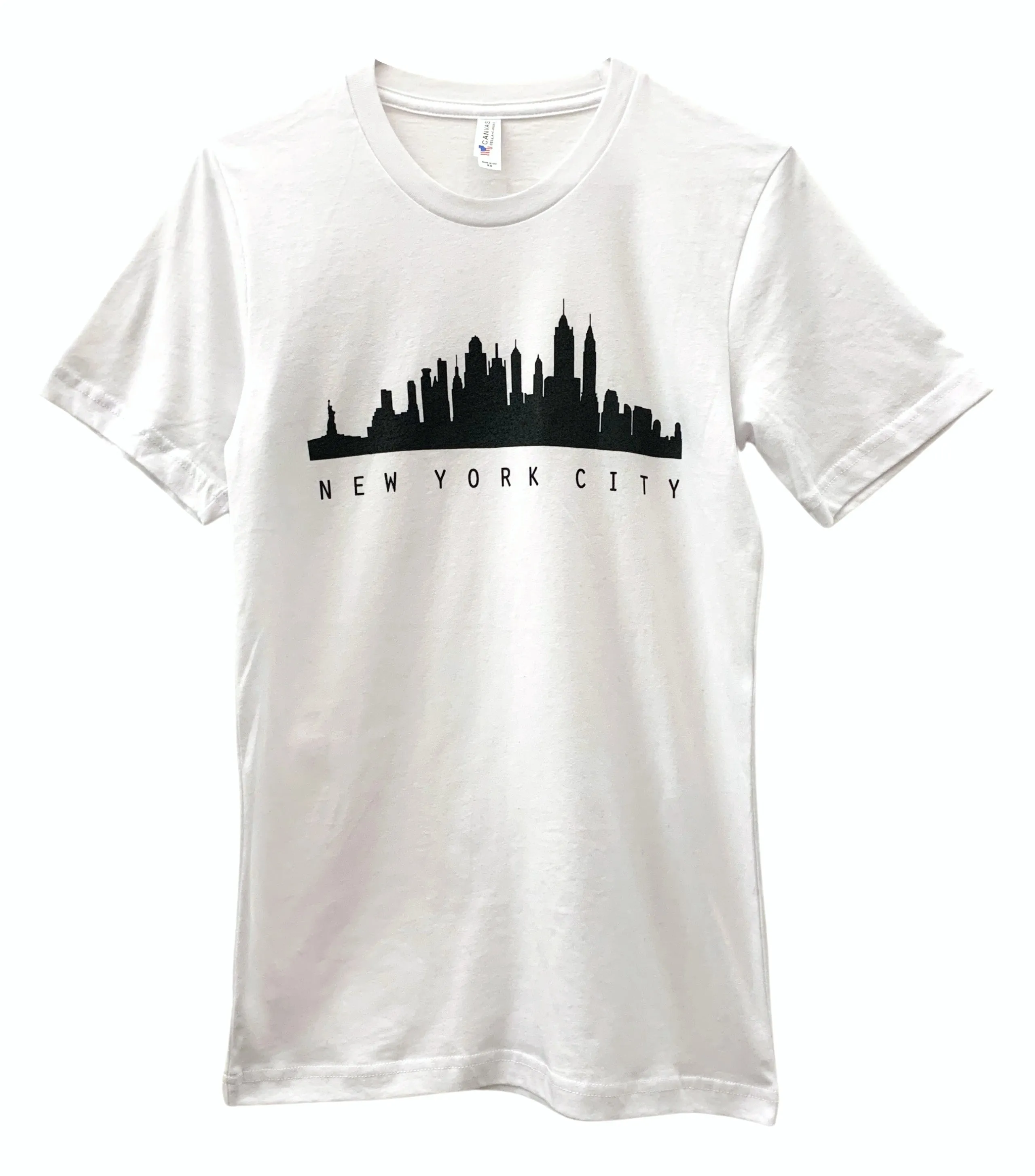 New York City Skyline White Graphic Unisex Tee