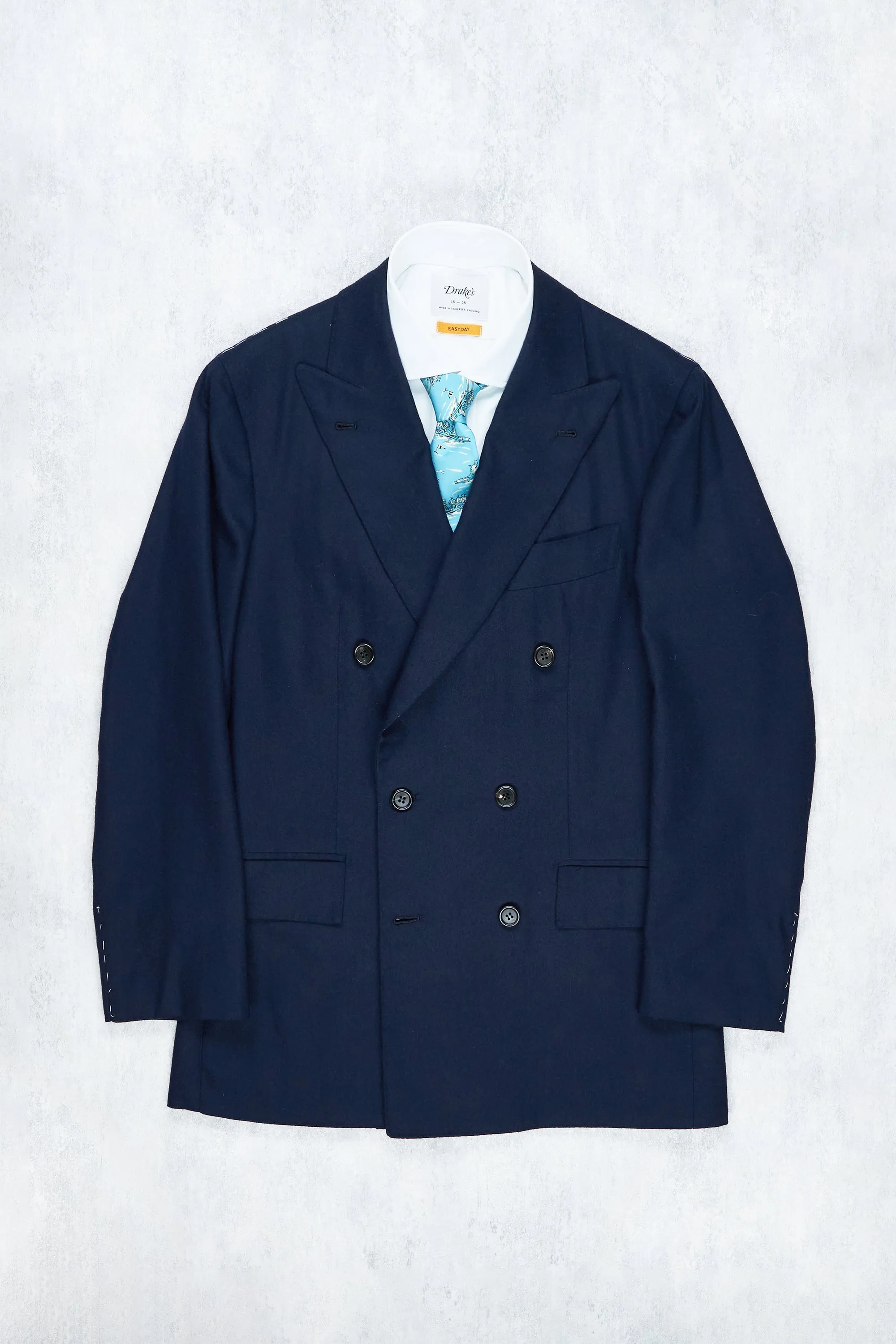 Orazio Luciano Navy Twill Wool DB Sport Coat