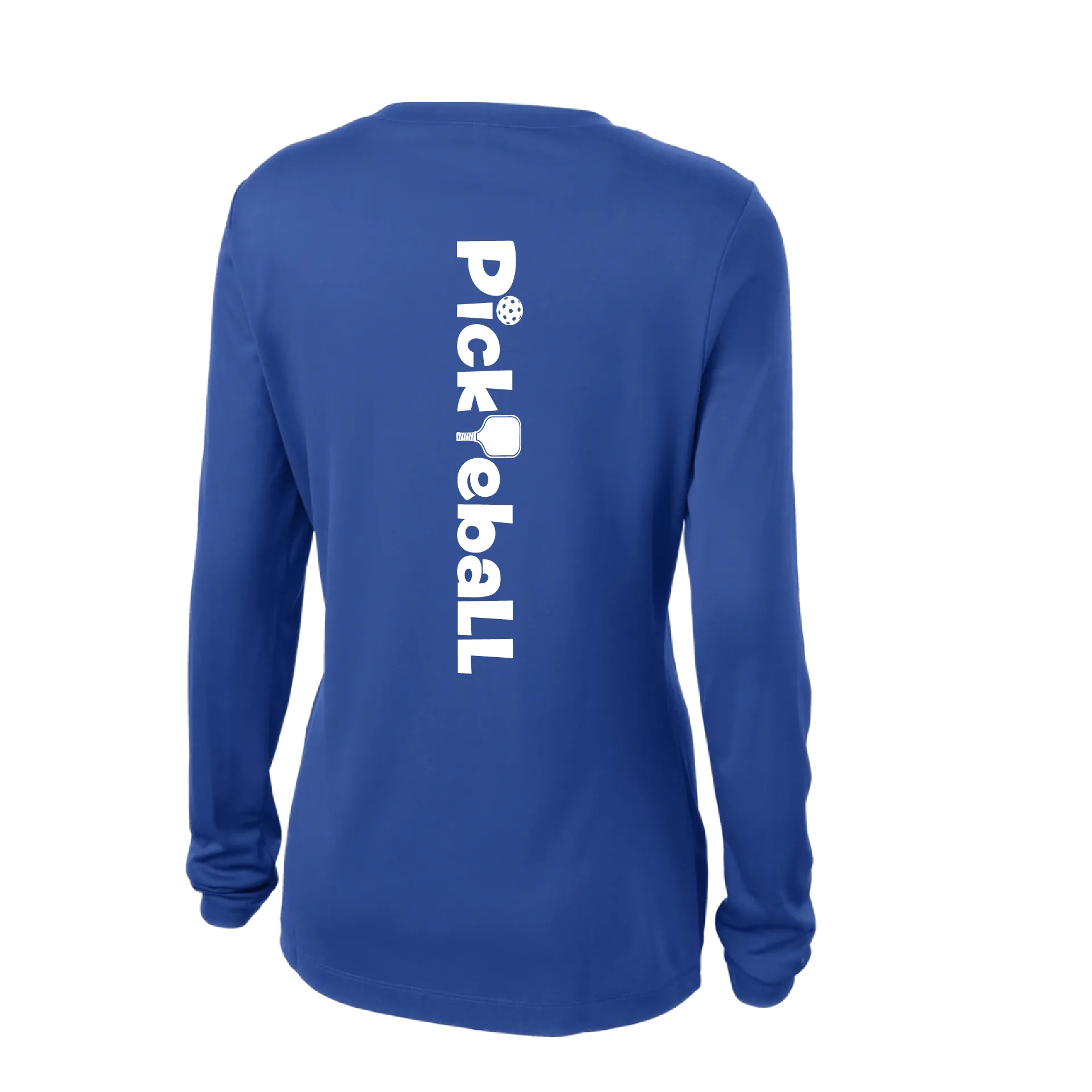 Pickleball Horizontal (Customizable) | Women's Long Sleeve V-Neck Pickleball Shirts | 100% Polyester