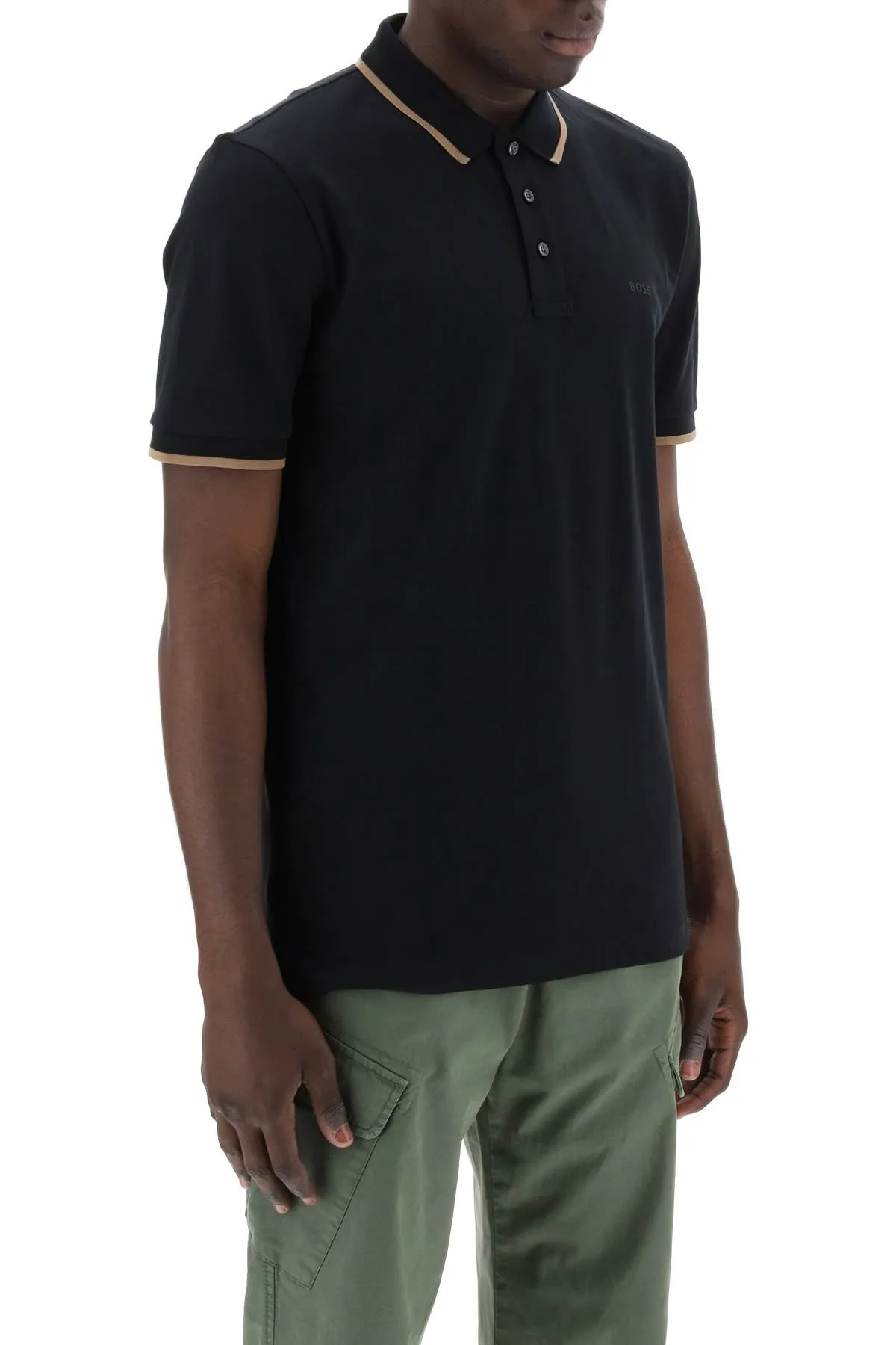 "contrast trim parlay polo shirt