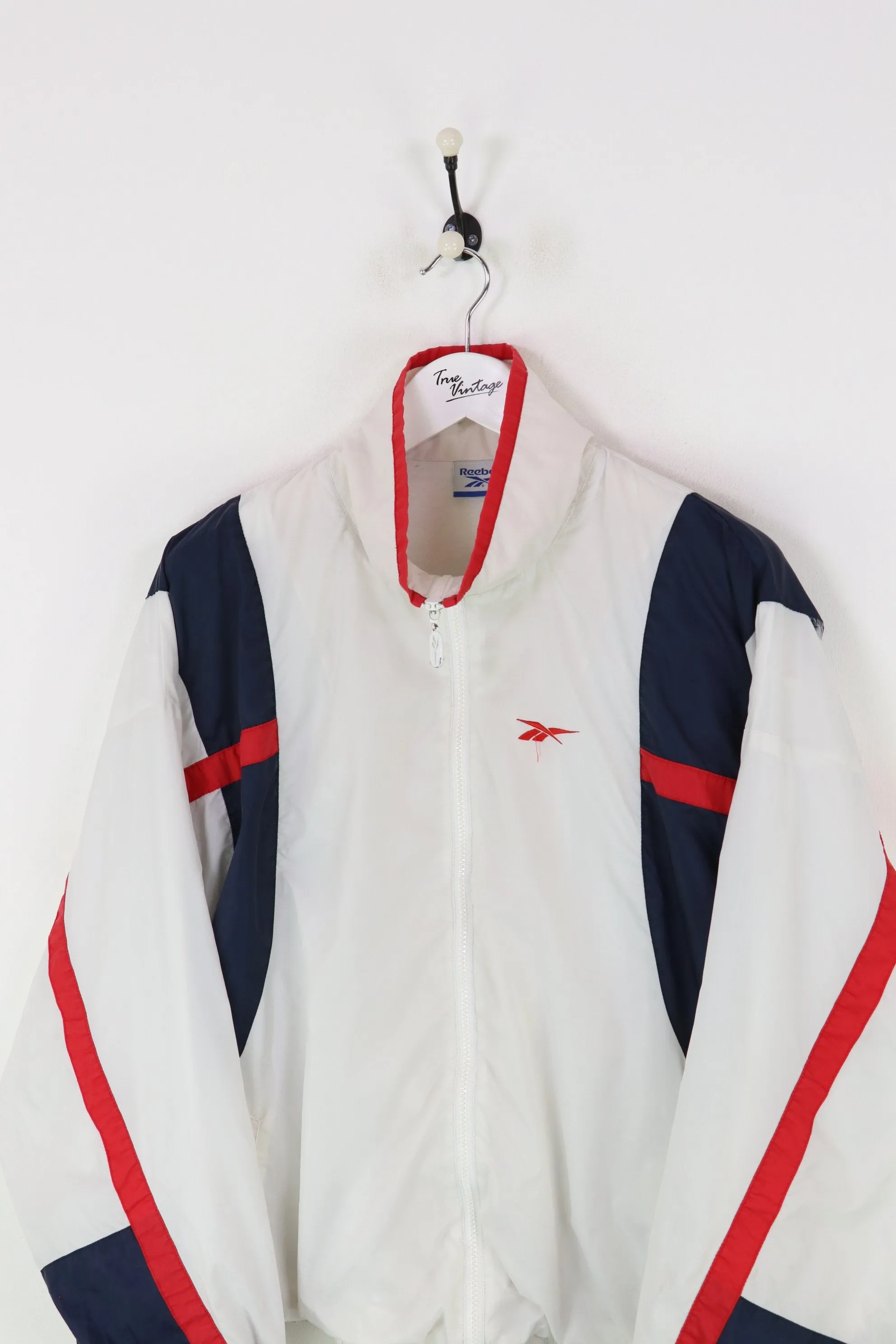 Reebok Shell Suit Jacket White/Navy XL