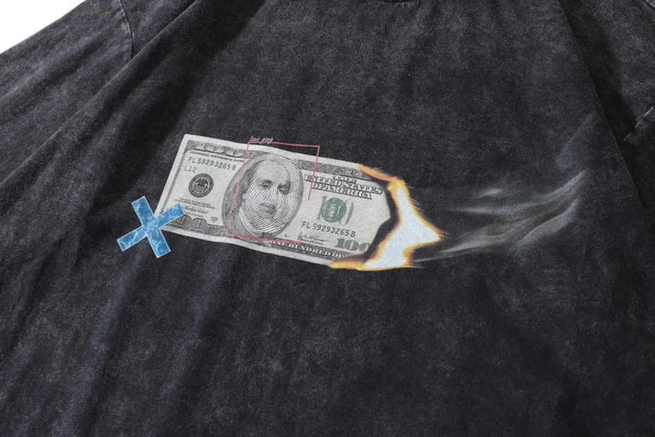 Smokin' Money Acid Washed T-Shirt