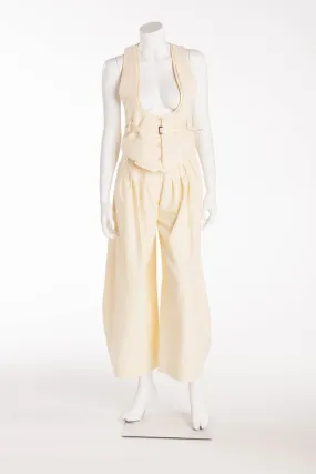 Sonia Rykiel - 2PC Off White Pants & Vest