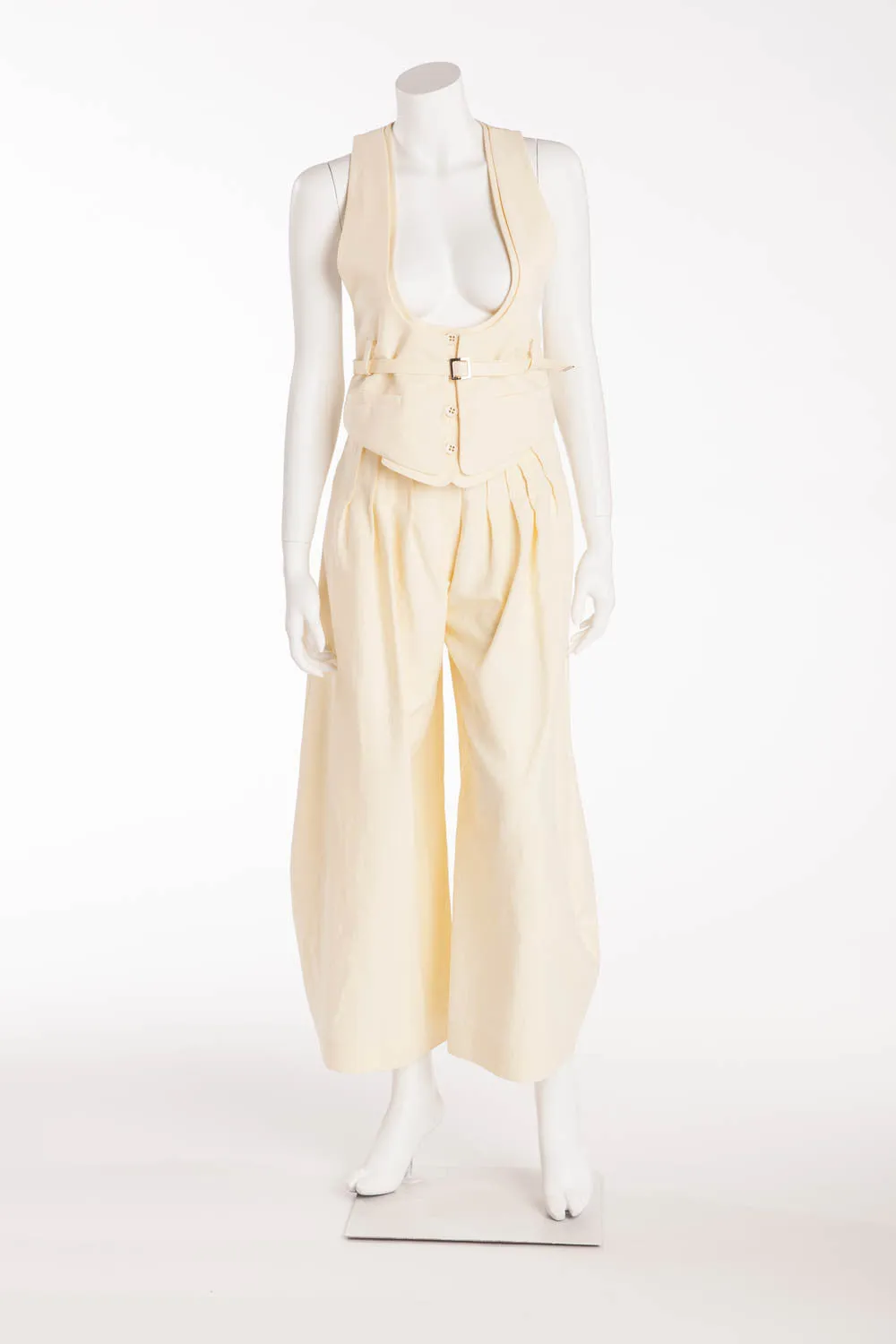 Sonia Rykiel - 2PC Off White Pants & Vest