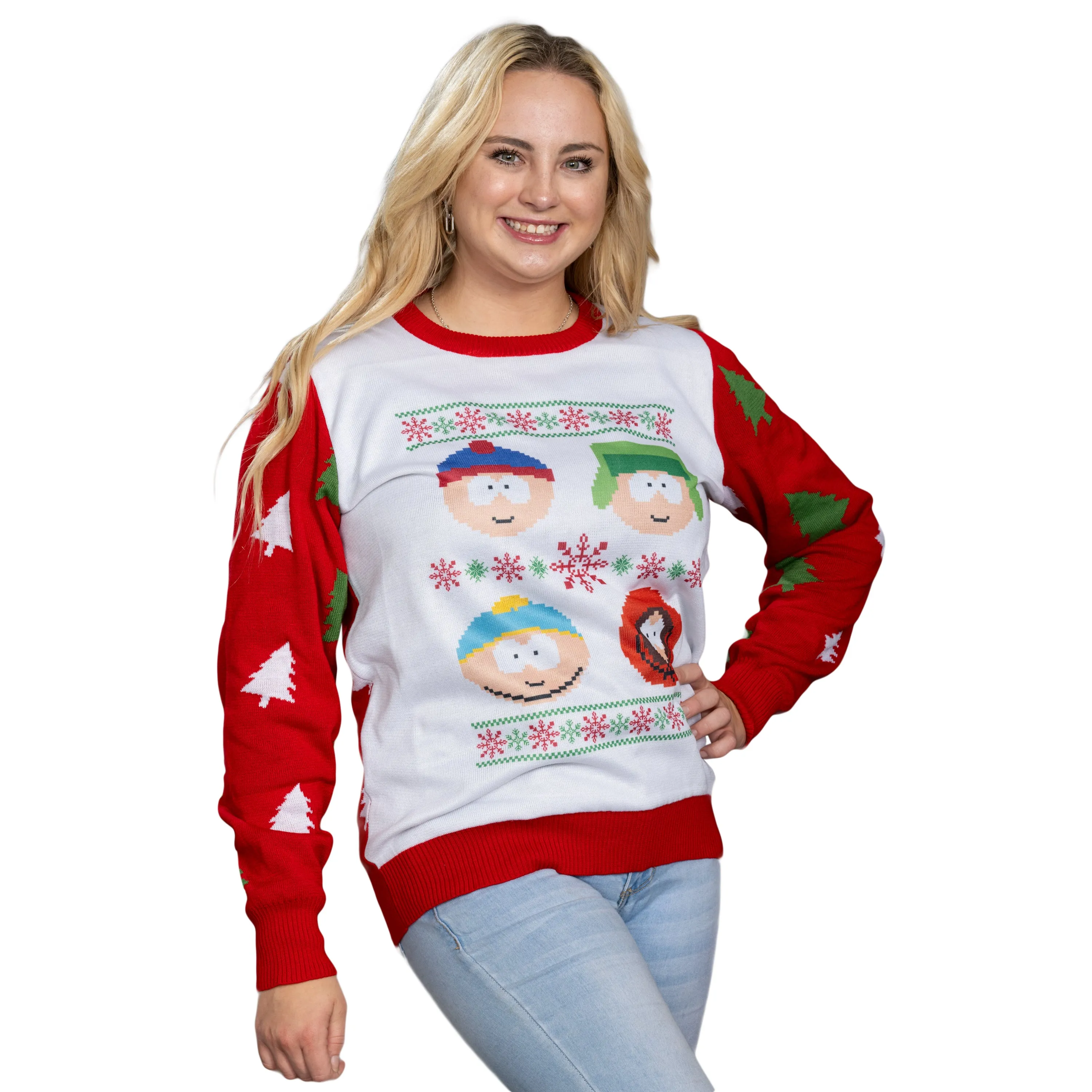 South Park Stan Kyle Cartman Kenny Faces Ugly Christmas Sweater